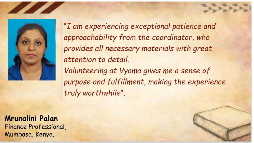 Volunteer info for Vyoma.org